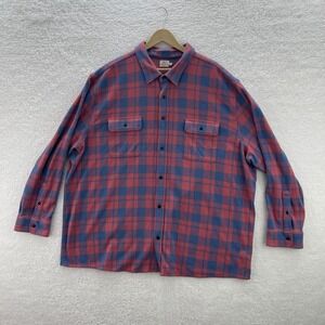 Faherty Shirt Mens Pink Blue 4XL Legend Sweater Plaid Flannel Huckberry Preppy